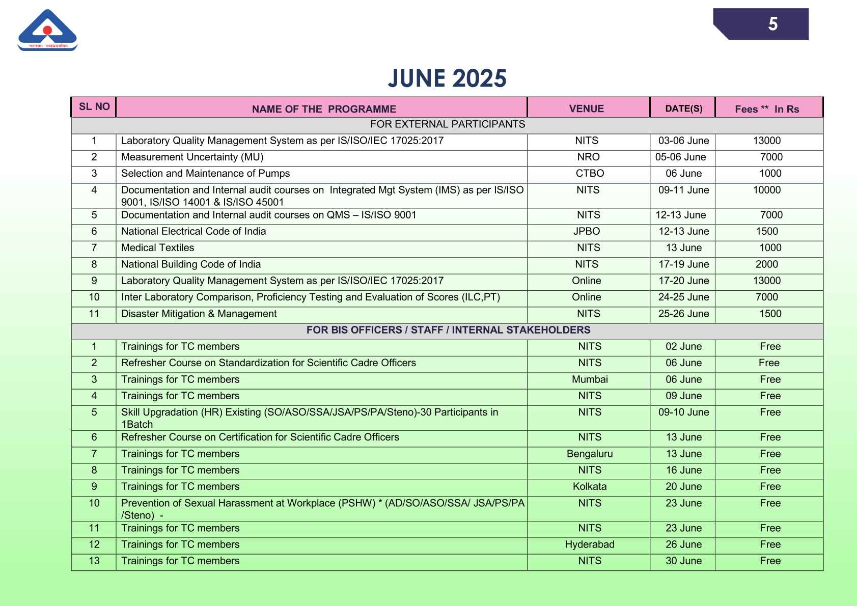 calendar